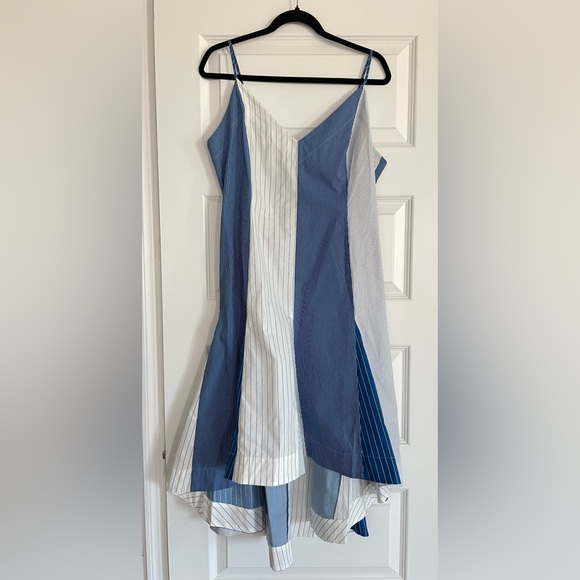 Anthropologie Plenty by Tracy Reese Cotton Dress in Blue and White Stripes - Picture 3 of 13